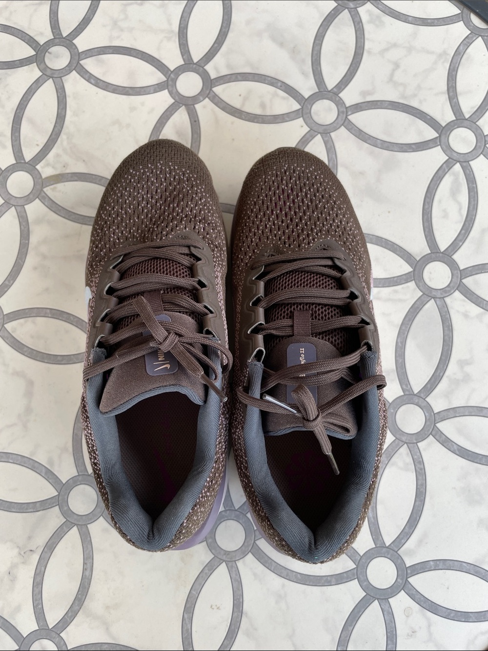 Nike Women's Brown Knit Athletic Sneakers